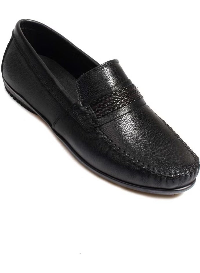 Fast Step Genuine Leather Black Men's Casual Shoes 585ma204 - Image 3